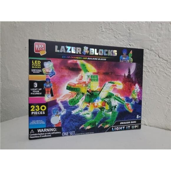 Blocks Tech Lazer Color Changing LED Building Blocks Dragon Duel 230 Pieces - Picture 3 of 7